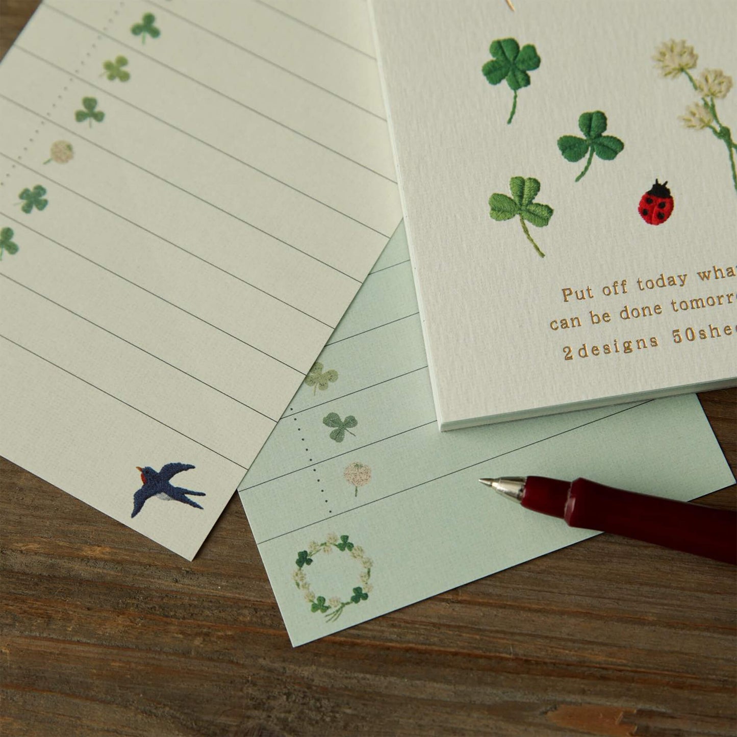 Ryu - Ryu Embroidery Series To - do List Memo Pad - Clover - Memo Pads