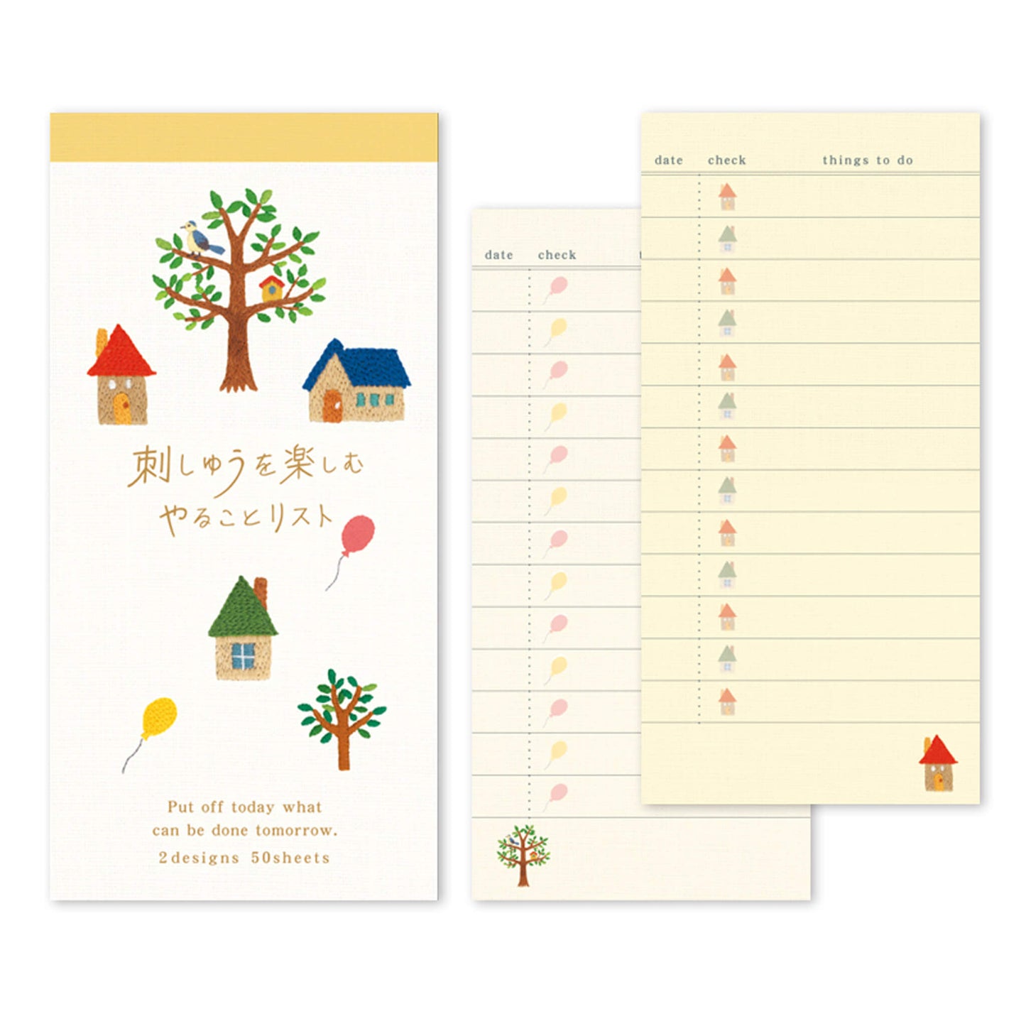 Ryu - Ryu Embroidery Series To - do List Memo Pad - House - Memo Pads