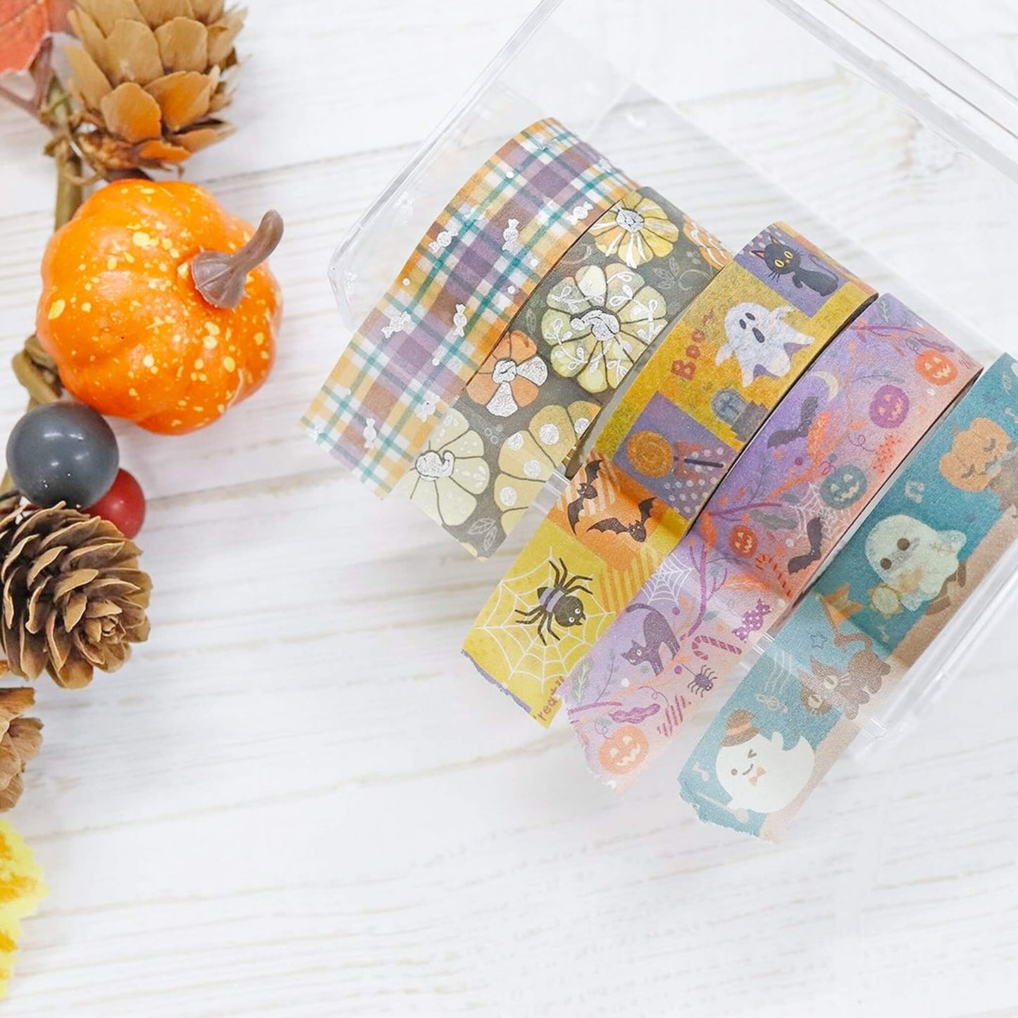 Saien Halloween Foil Washi Taps - Halloween Plaid - Washi Tapes