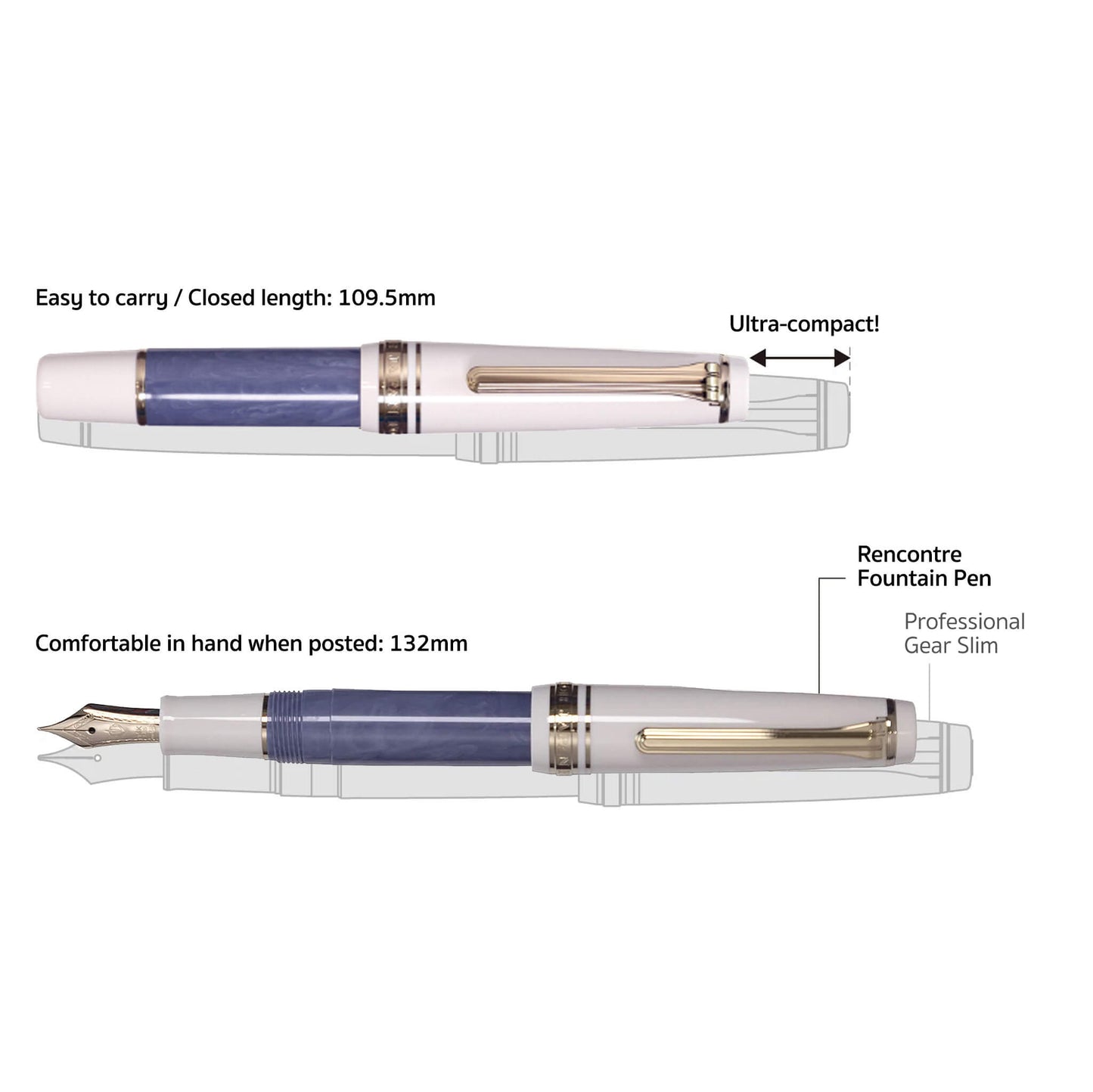 SAILOR Rencontre Limited Edition Fountain Pen - Glycine Violet [MF Nib] - Fountain Pens