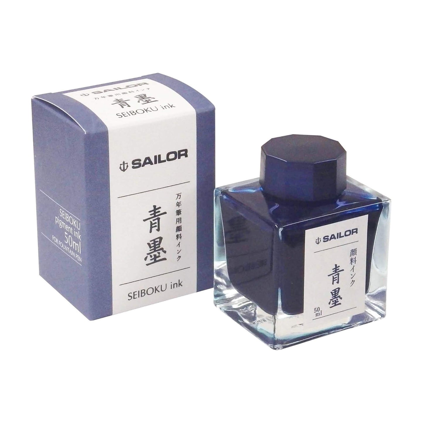 Sailor Seiboku Bottled Pigment Fountain Pen Ink 50ml (Blue-Black) - Bottled Ink