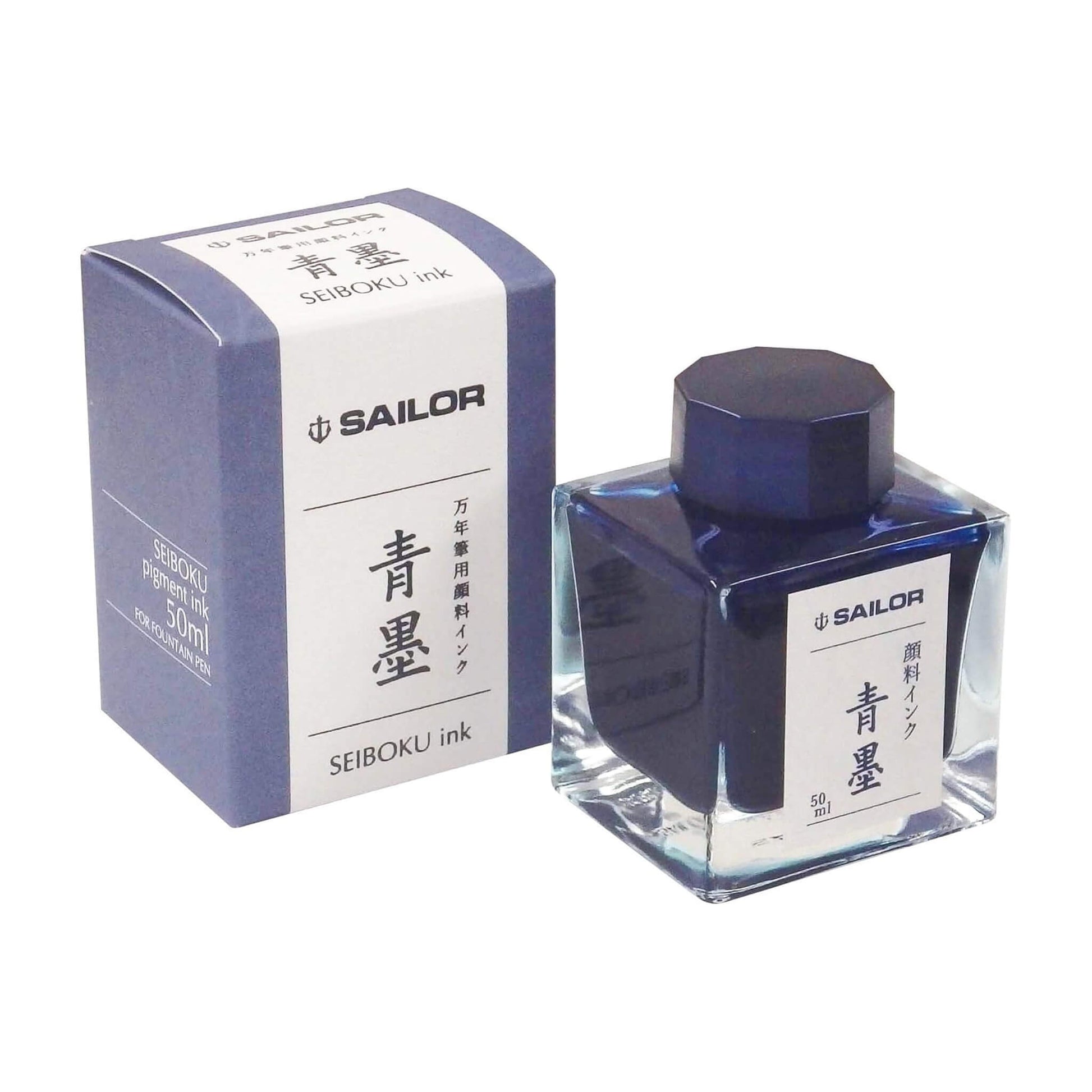 Sailor Seiboku Bottled Pigment Fountain Pen Ink 50ml (Blue-Black) - Bottled Ink