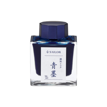 Sailor Seiboku Bottled Pigment Fountain Pen Ink 50ml (Blue-Black) - Bottled Ink
