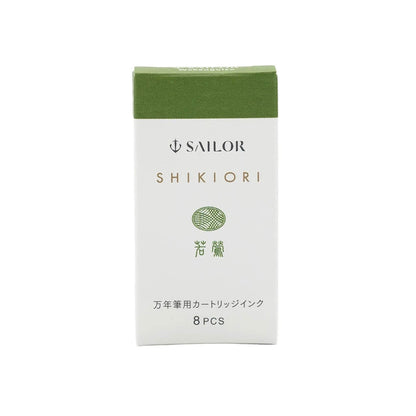 Sailor Shikiori Wakauguisu Fountain Pen Ink Cartridge - 8 - pcs in Paper Box (New Packing) - Ink Cartridge