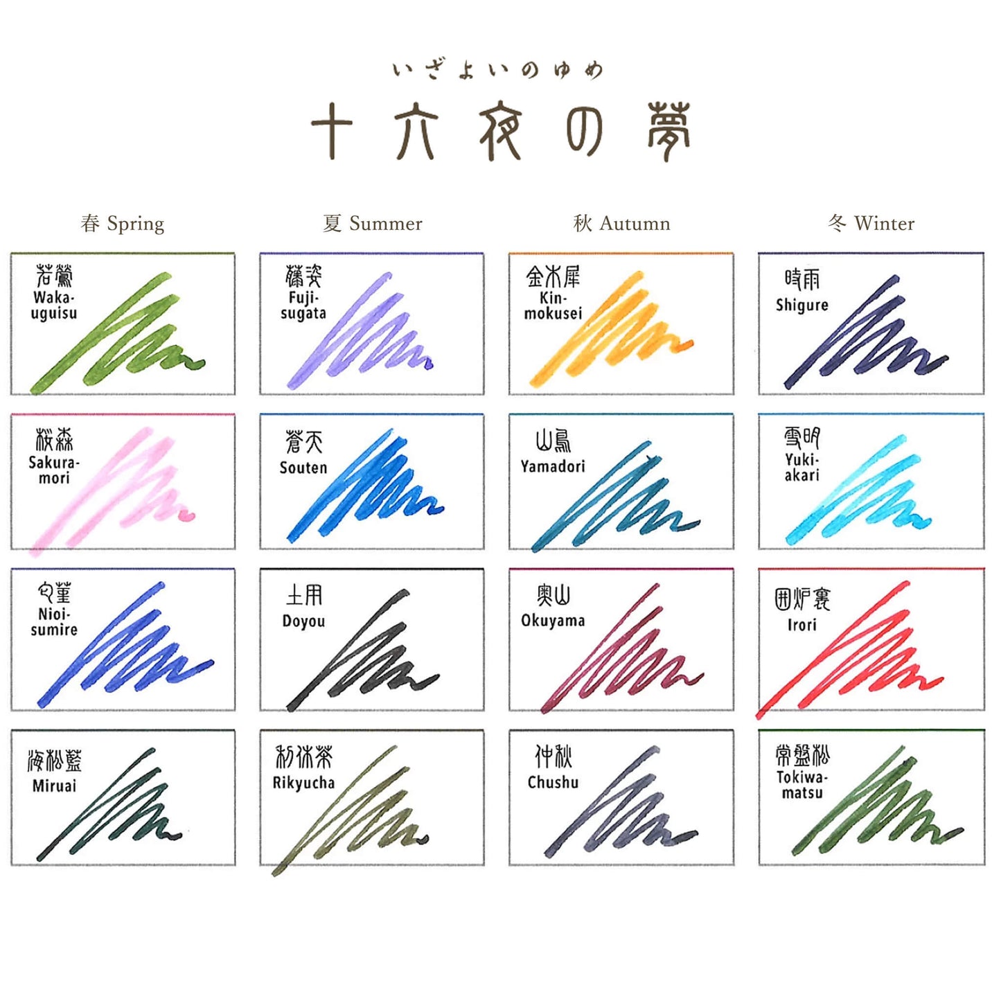 Sailor Shikiori Wakauguisu Fountain Pen Ink Cartridge - Ink Cartridge