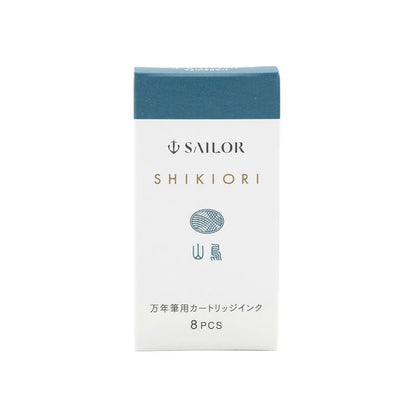Sailor Shikiori Yamadori Fountain Pen Ink Cartridge - 8 - pcs in Paper Box (New Packing) - Ink Cartridge
