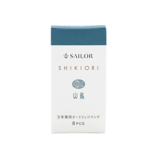 Sailor Shikiori Yamadori Fountain Pen Ink Cartridge - 8 - pcs in Paper Box (New Packing) - Ink Cartridge