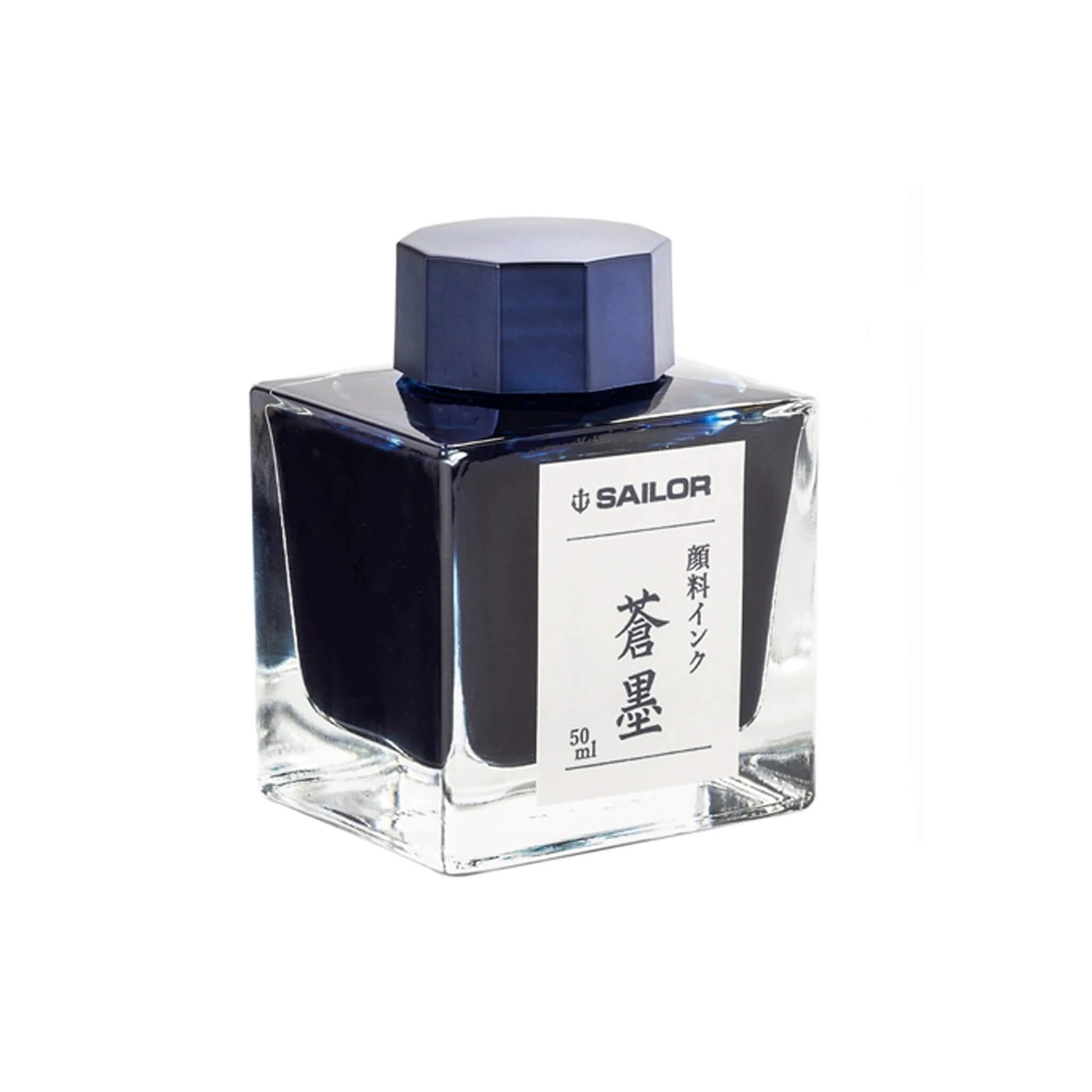 Sailor Souboku Bottled Pigment Fountain Pen Ink 50ml (Blue-Black Gray) - Bottled Ink