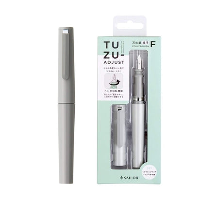 Sailor Tuzu Adjust Fountain Pen F Fine Nib - Gray - Steel Nib