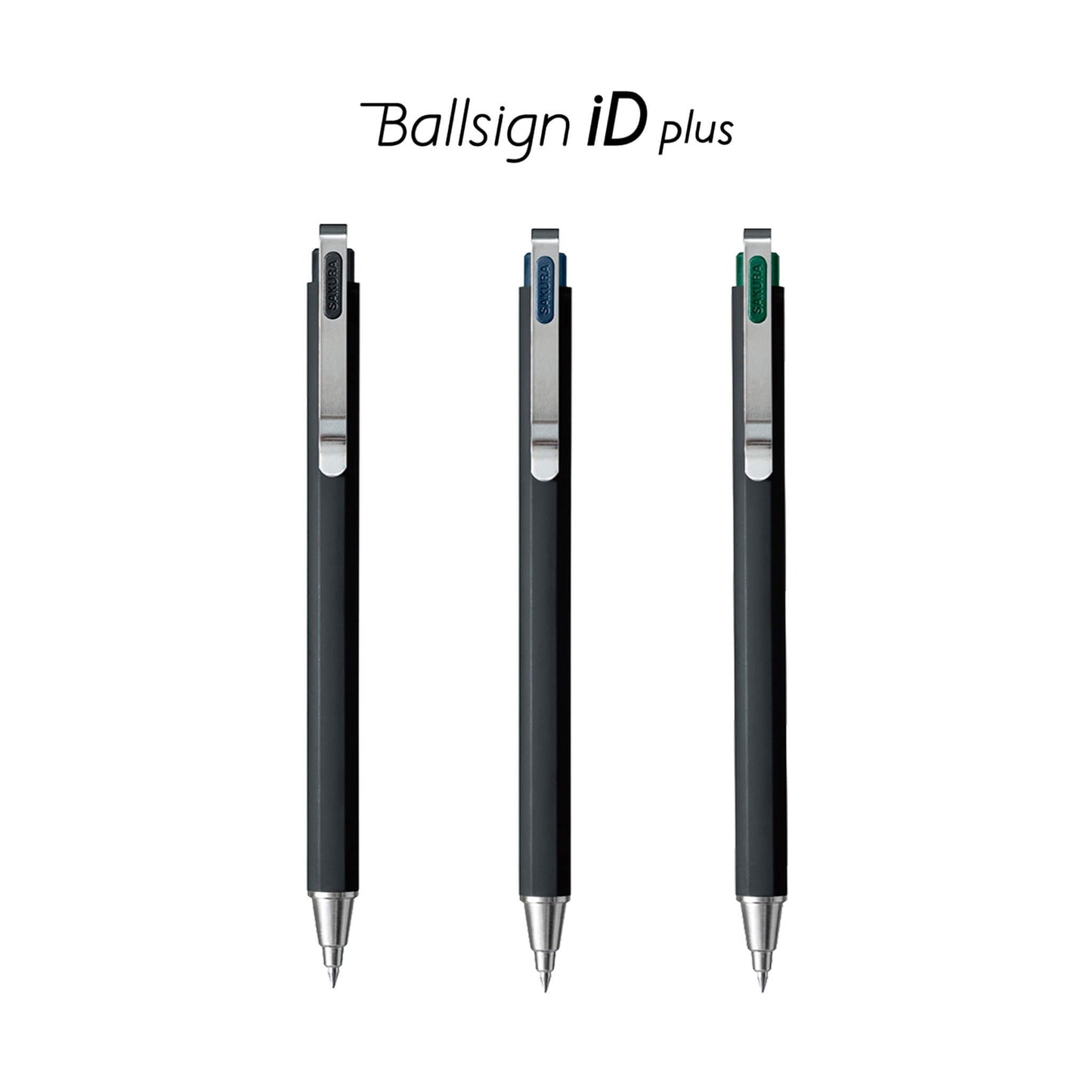 Sakura Ballsign iD Plus Gel Pen 0.5mm - Pure Black (Black) - Gel & Rollerball Pens