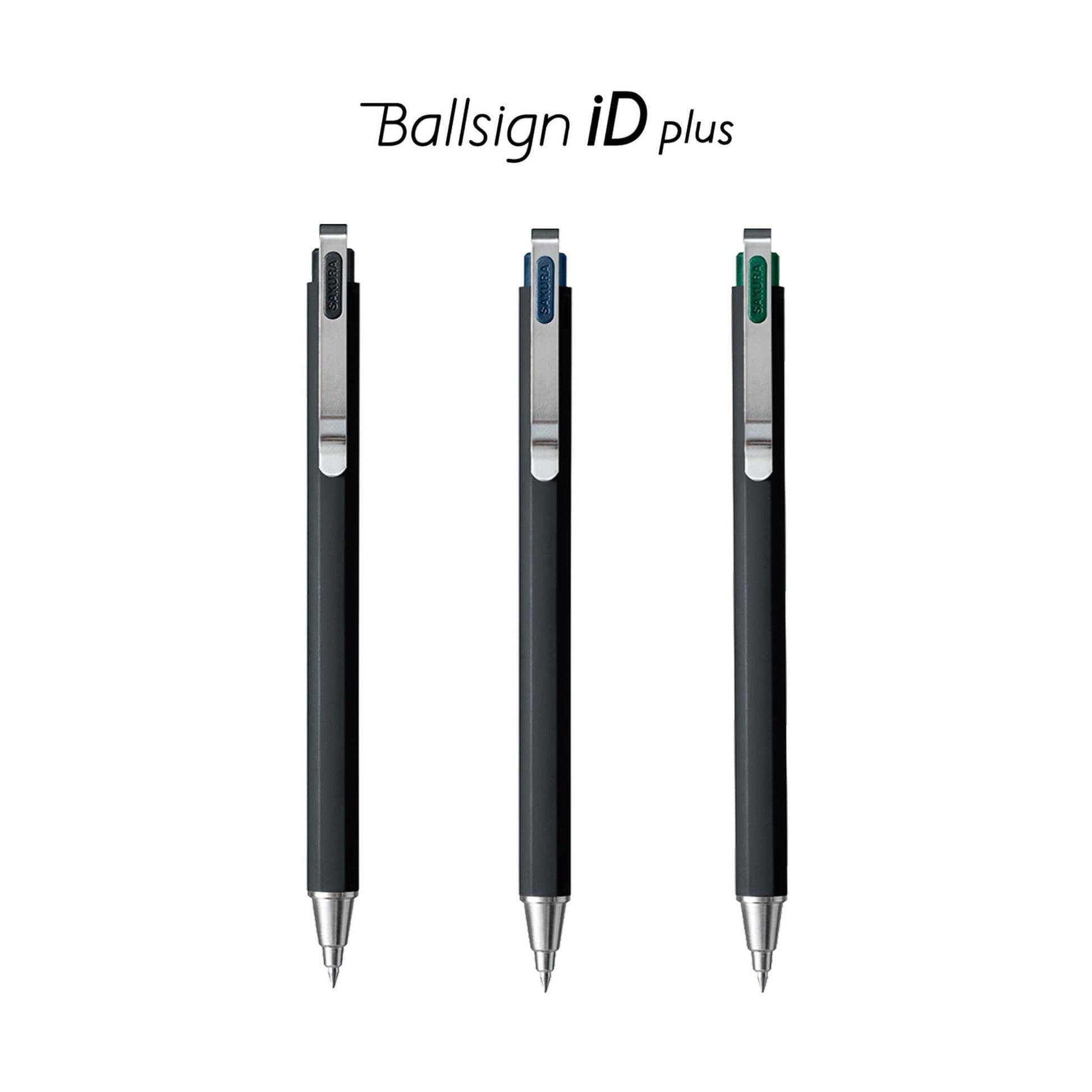 Sakura Ballsign iD Plus Gel Pen 0.5mm - Pure Black (Black) - Gel & Rollerball Pens