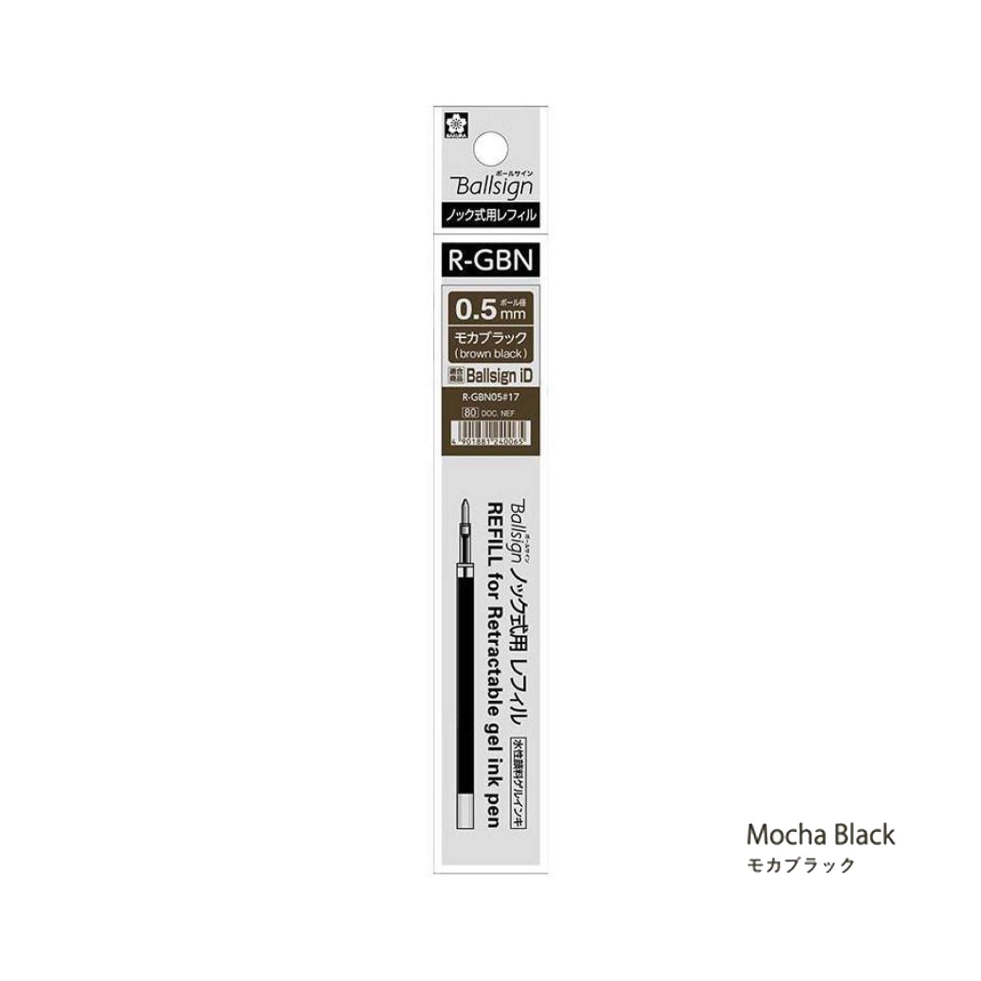 Sakura Ballsign Knock - type Refill R - GBN05 0.5mm - Mocha Black (Brown Black) - Pen Refills