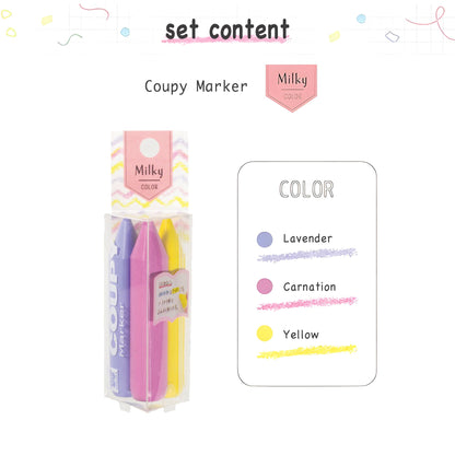 Sakura Coupy Marker 3 - Color Set - Milky - Colored Pencils