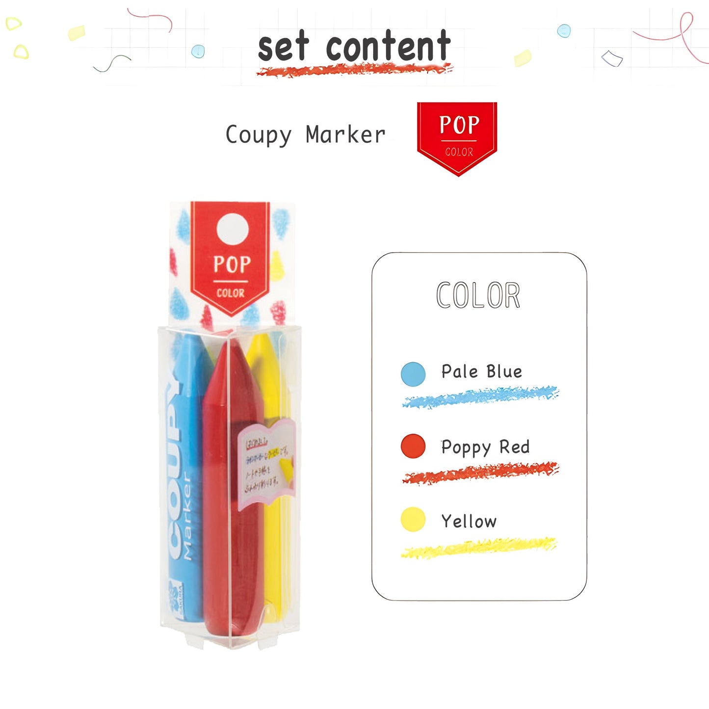 Sakura Coupy Marker 3 - Color Set - Pop - Colored Pencils