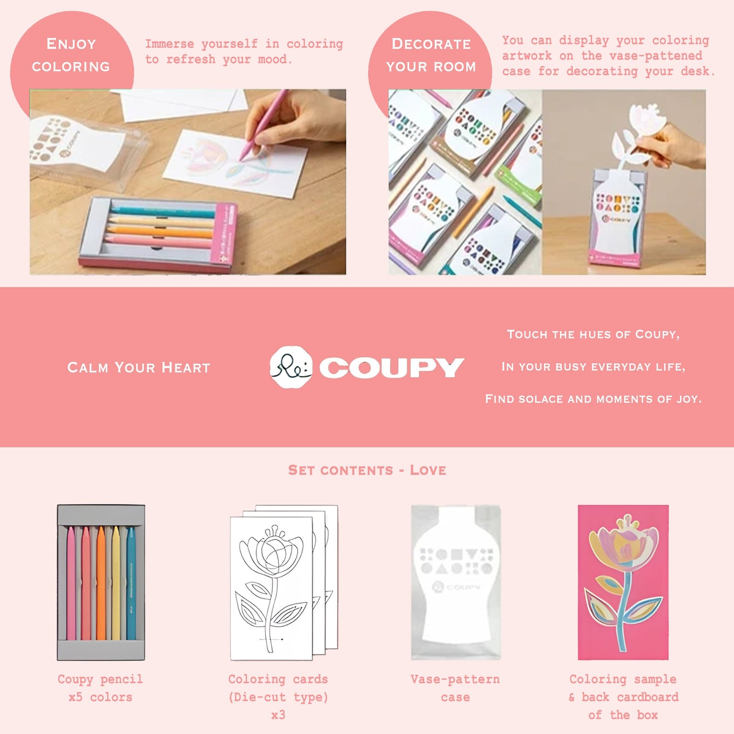 Sakura Re:COUPY Colored Pencil 5 - Color Set - Love - Colored Pencils