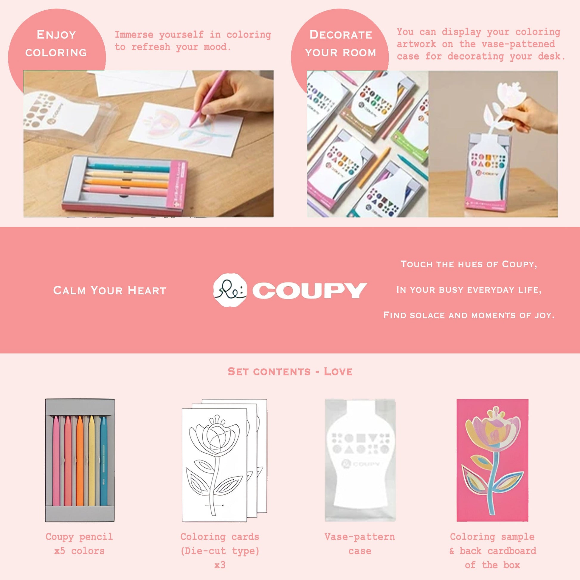 Sakura Re:COUPY Colored Pencil 5 - Color Set - Love - Colored Pencils