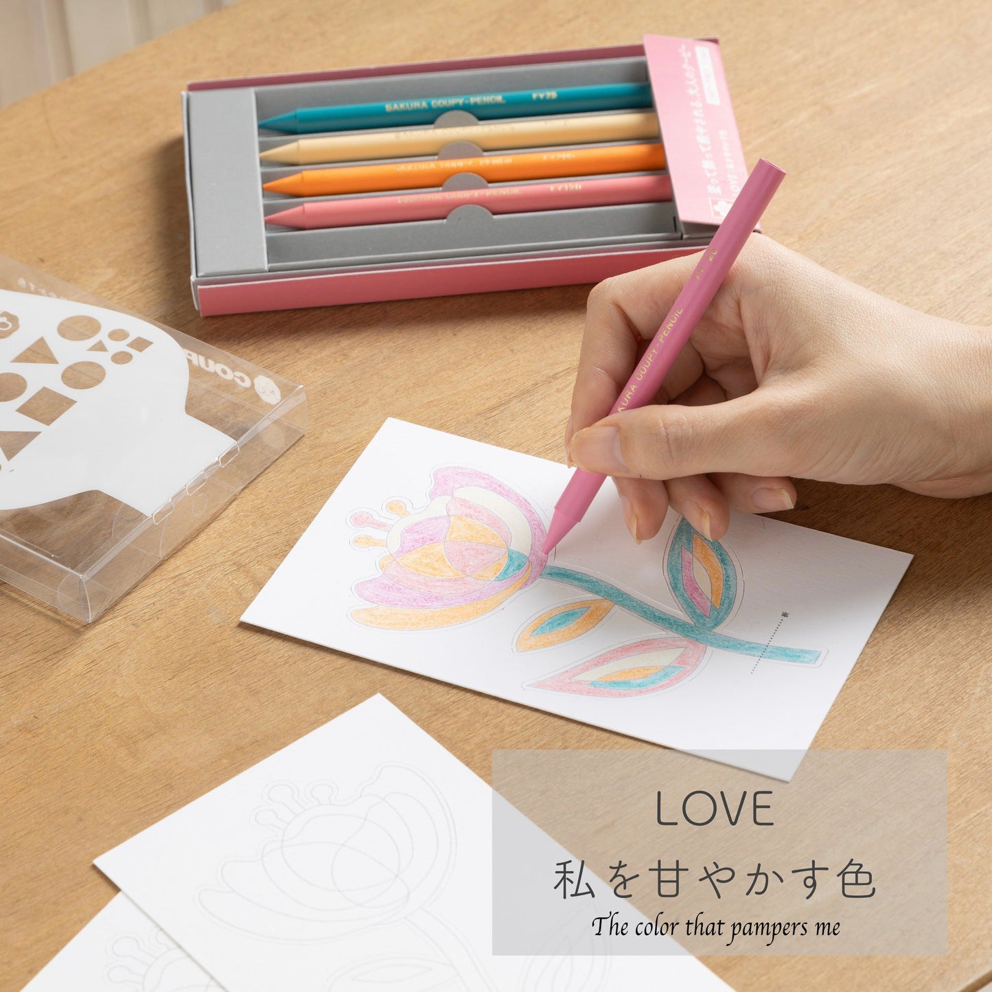 Sakura Re:COUPY Colored Pencil 5 - Color Set - Love - Colored Pencils