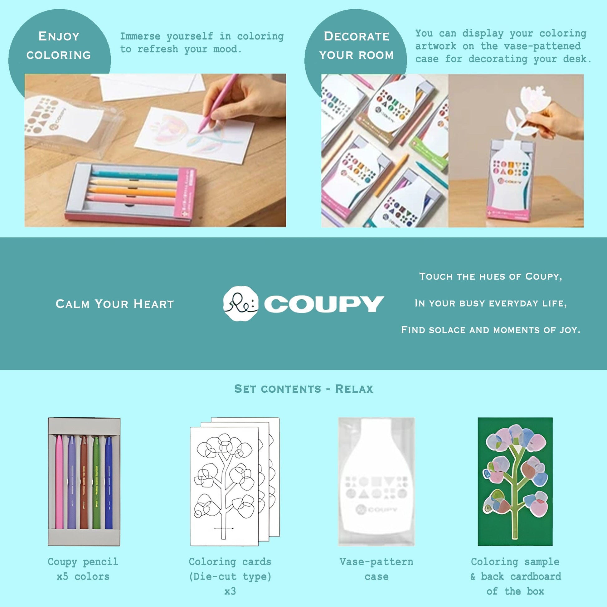 Sakura Re:COUPY Colored Pencil 5 - Color Set - Relax - Colored Pencils