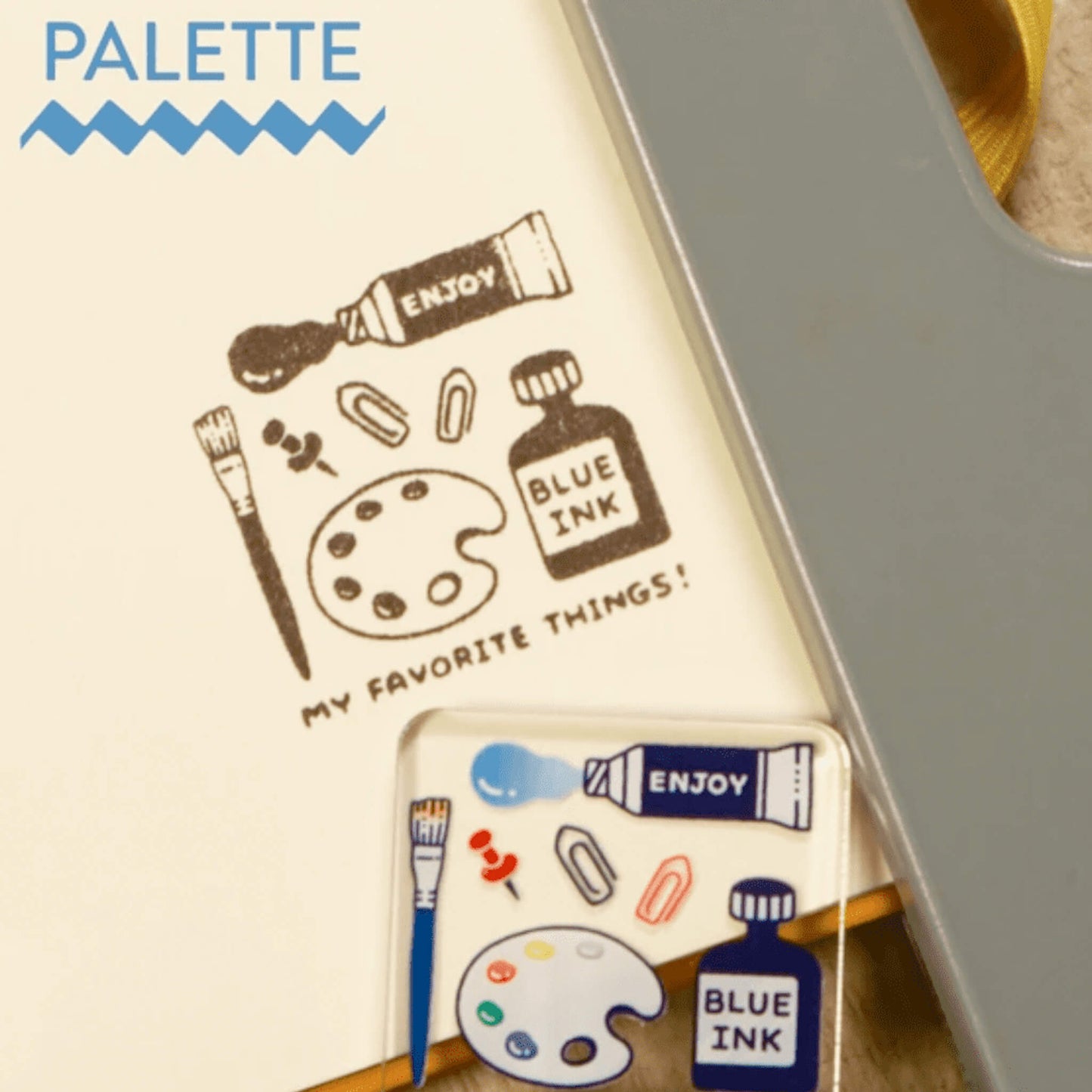 SANBY × Eric Small Things Acrylic Stand Stamp - Palette - Rubber Stamps