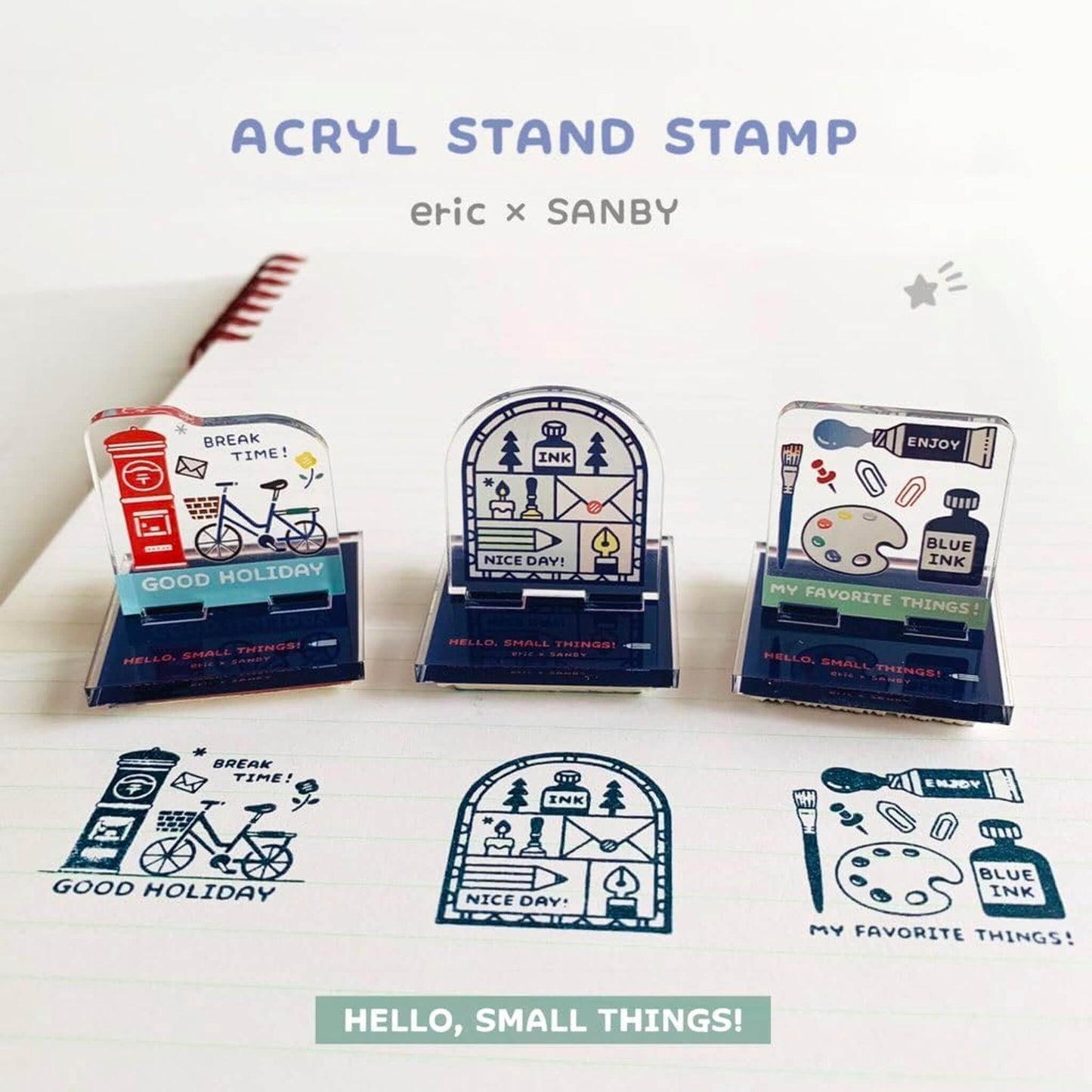 SANBY × Eric Small Things Acrylic Stand Stamp - Post - Rubber Stamps
