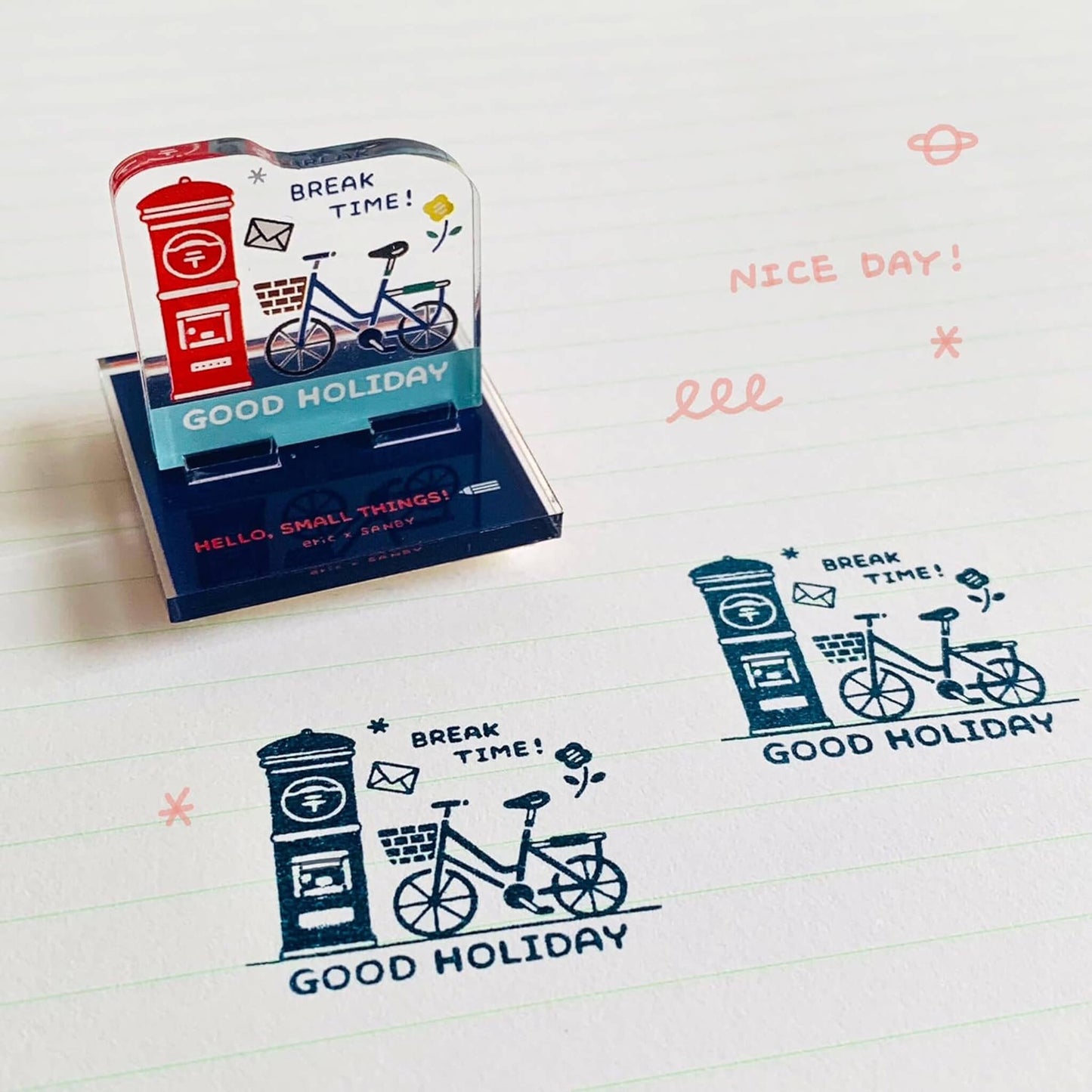 SANBY × Eric Small Things Acrylic Stand Stamp - Post - Rubber Stamps