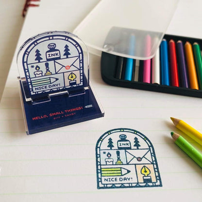 SANBY × Eric Small Things Acrylic Stand Stamp - Stained Glass - Rubber Stamps