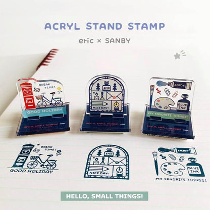 SANBY × Eric Small Things Acrylic Stand Stamp - Stained Glass - Rubber Stamps