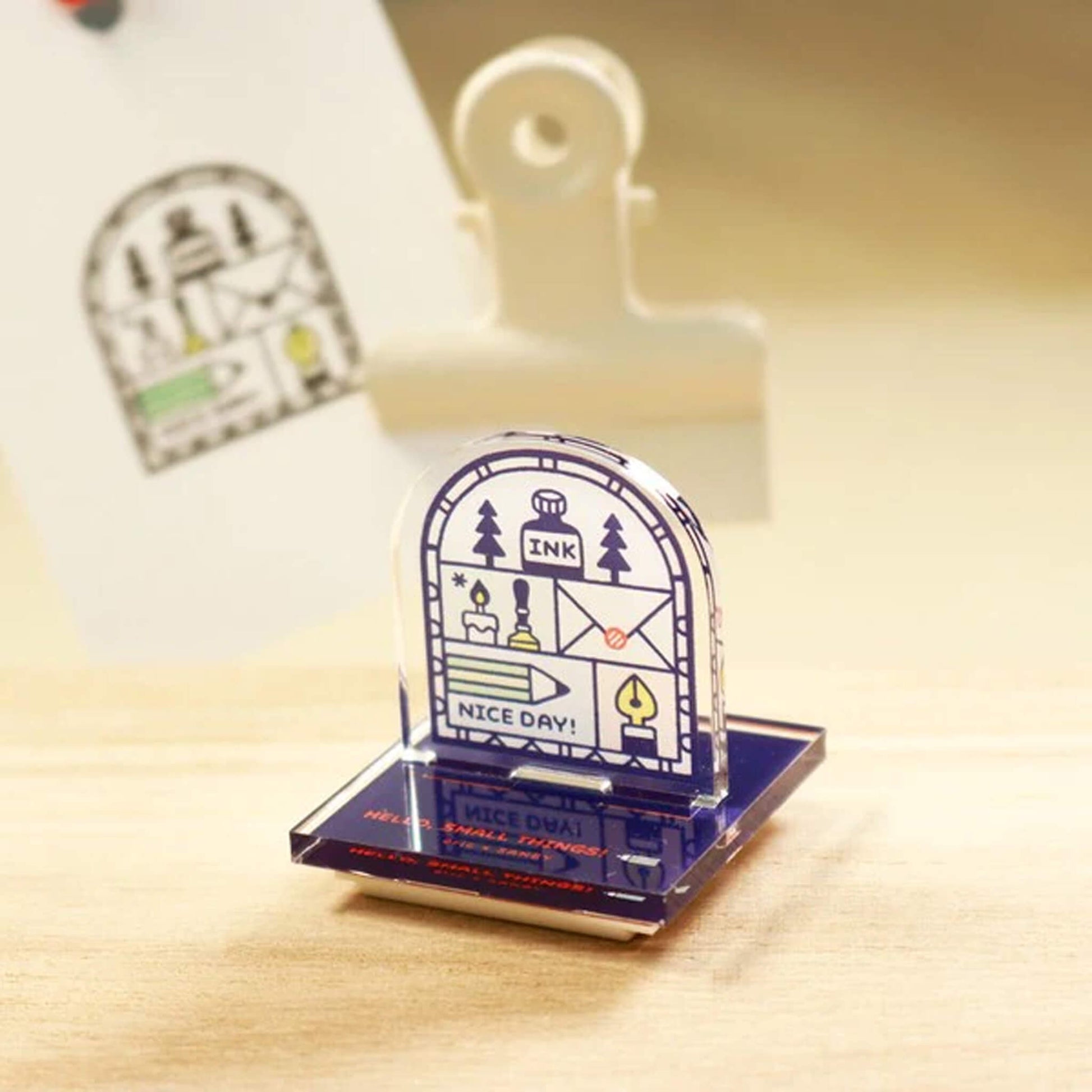 SANBY × Eric Small Things Acrylic Stand Stamp - Stained Glass - Rubber Stamps