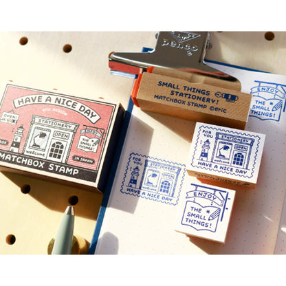 SANBY × Eric Small Things Matchbox Stamp Set - Stationery Store - Rubber Stamps