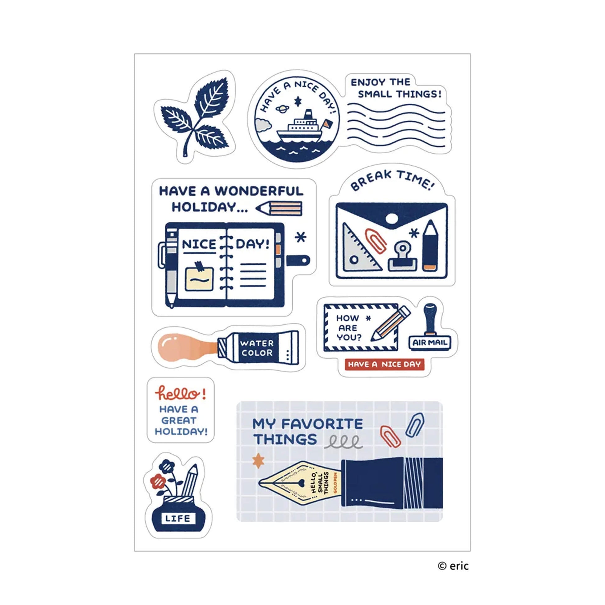 SANBY × Eric Small Things Multi - Sticker - Good Time - Sticker Sheets