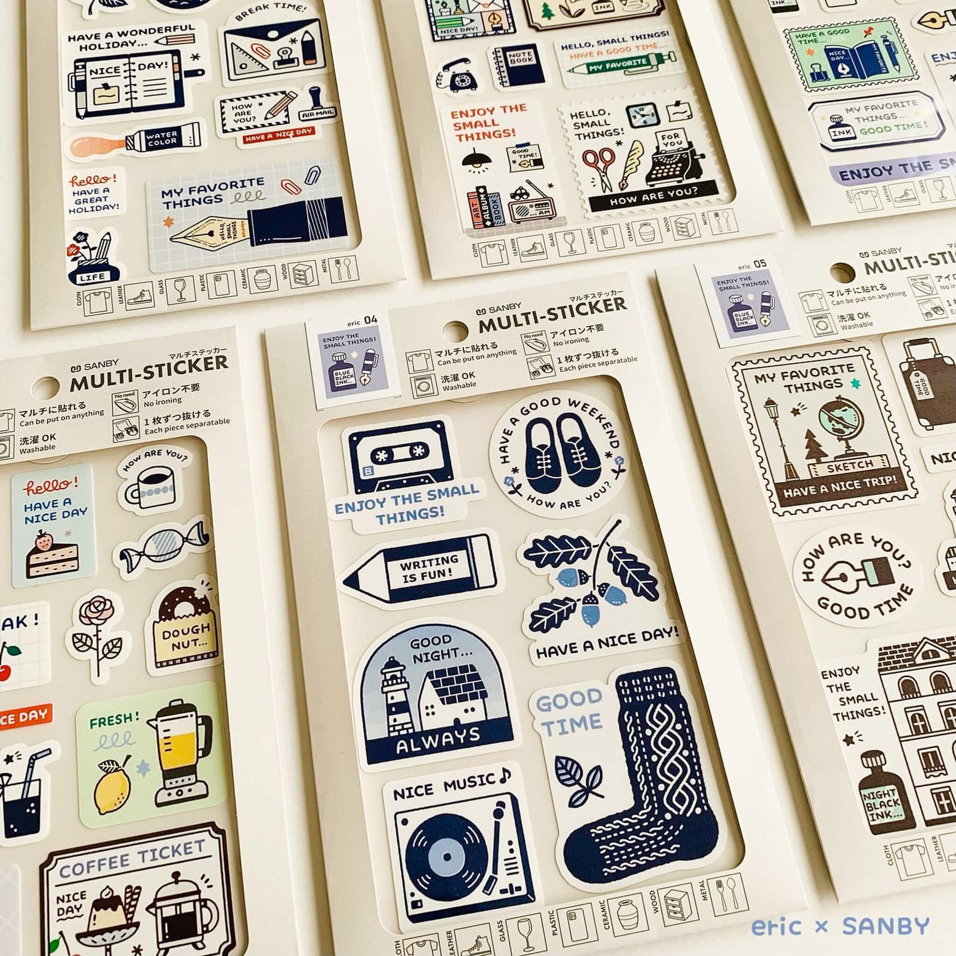 SANBY × Eric Small Things Multi - Sticker - Good Time - Sticker Sheets