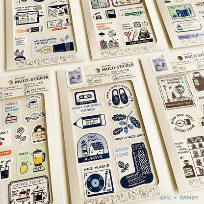 SANBY × Eric Small Things Multi - Sticker - Good Time - Sticker Sheets