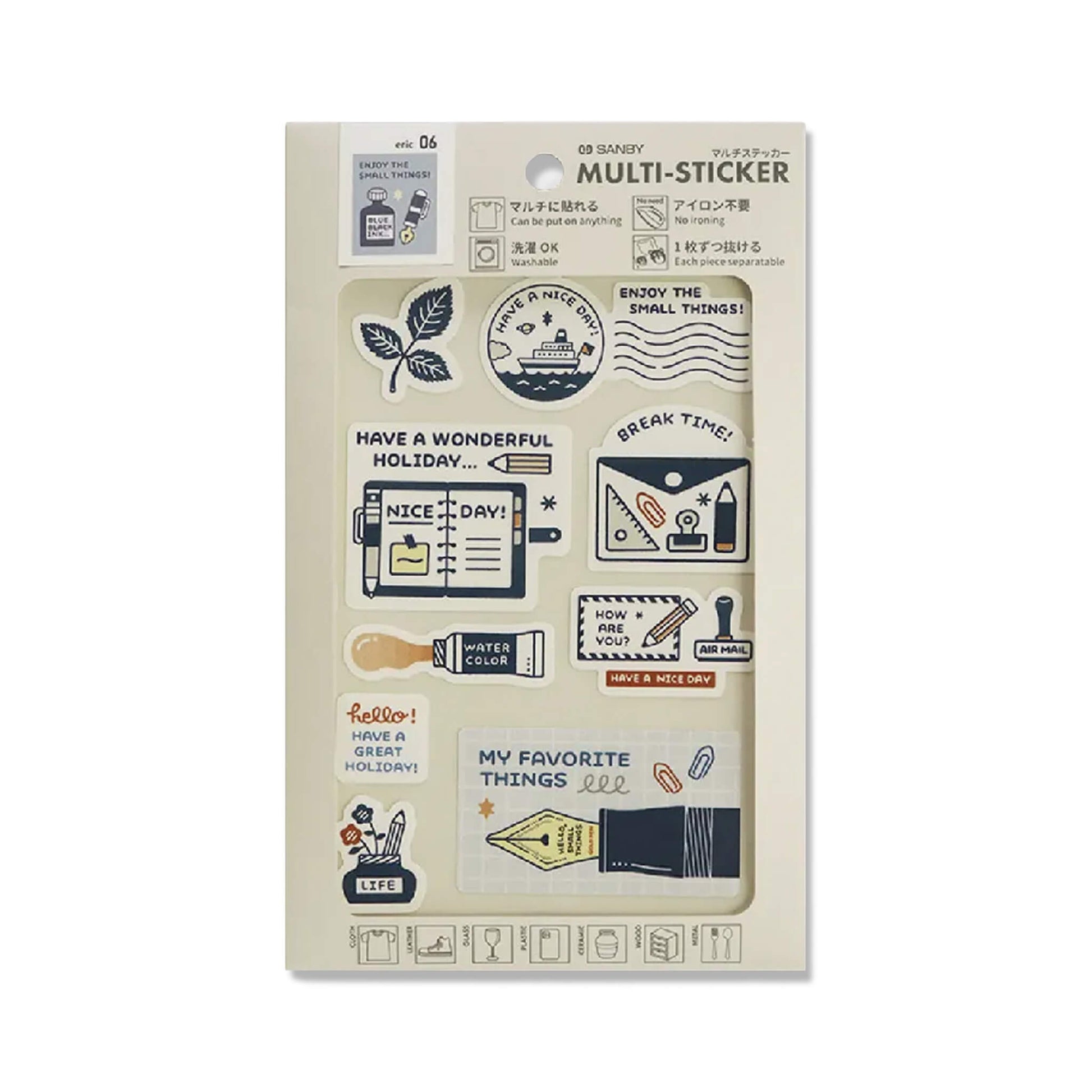 SANBY × Eric Small Things Multi - Sticker - Good Time - Sticker Sheets