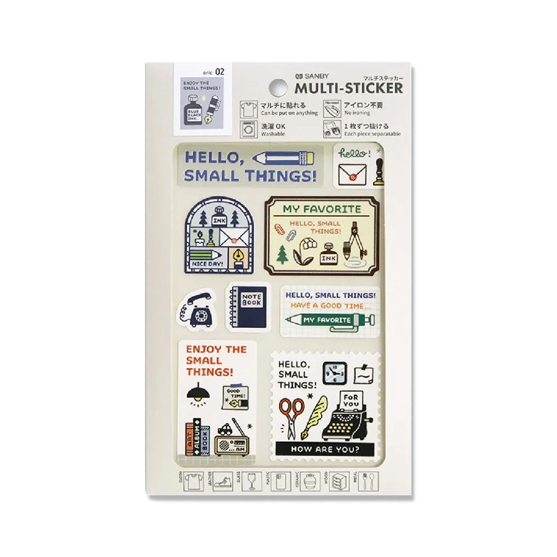 SANBY × Eric Small Things Multi - Sticker - My Desk - Sticker Sheets