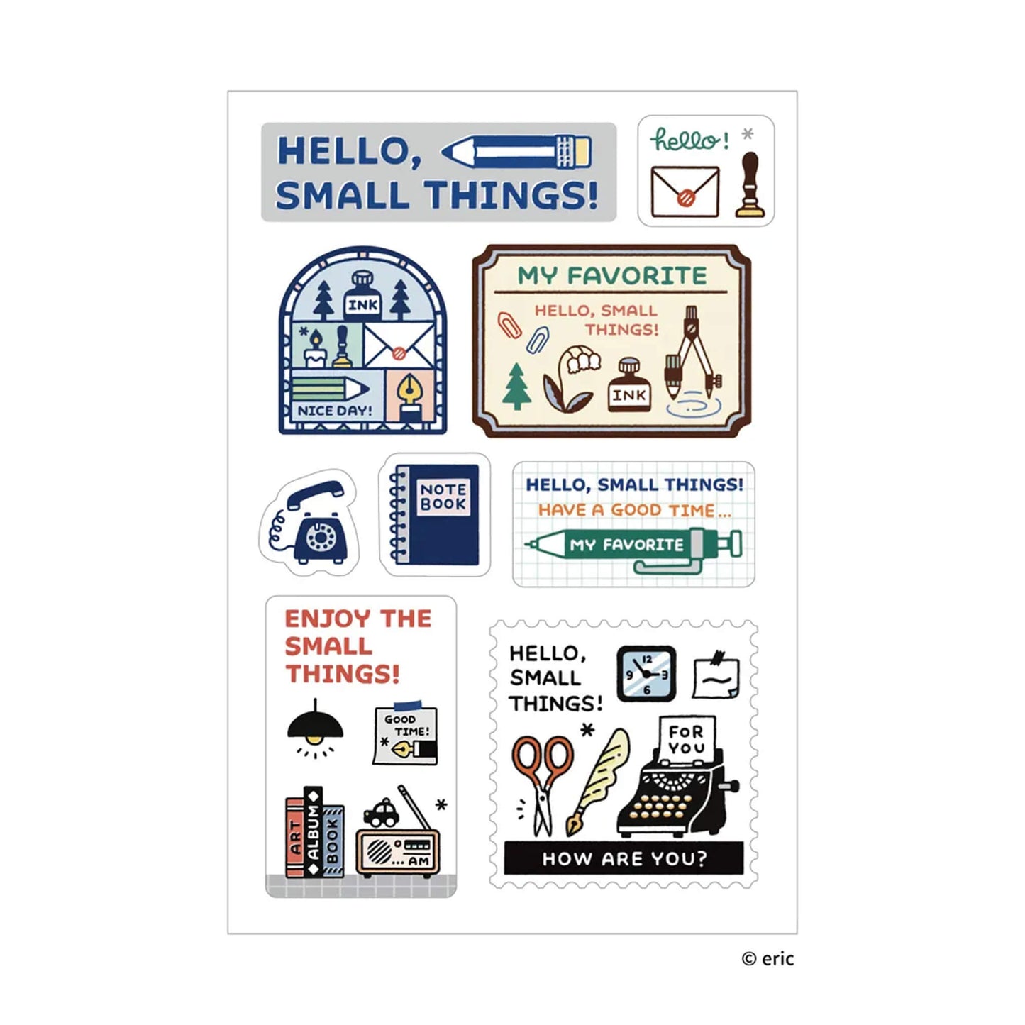 SANBY × Eric Small Things Multi - Sticker - My Desk - Sticker Sheets
