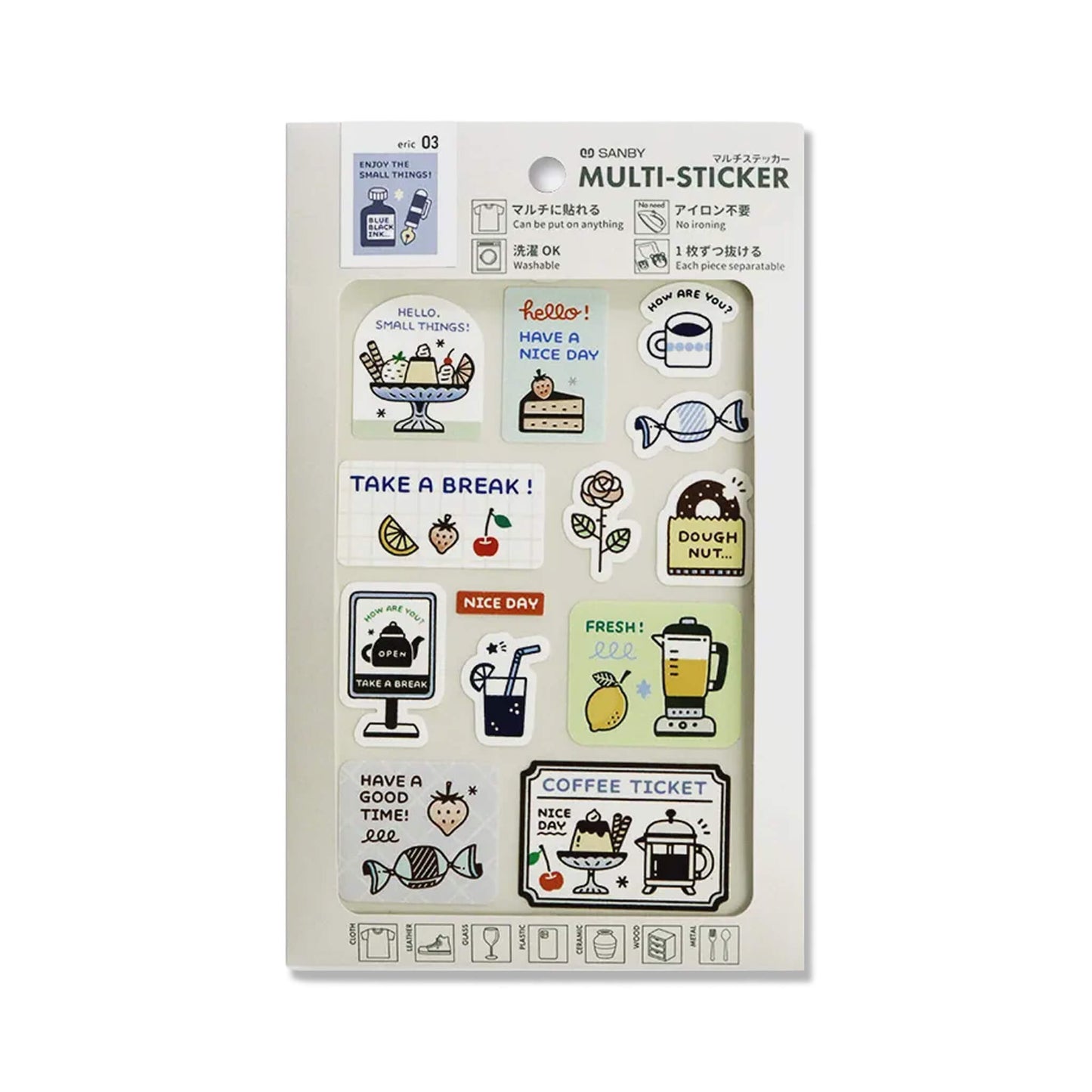 SANBY × Eric Small Things Multi - Sticker - Tea Time - Sticker Sheets