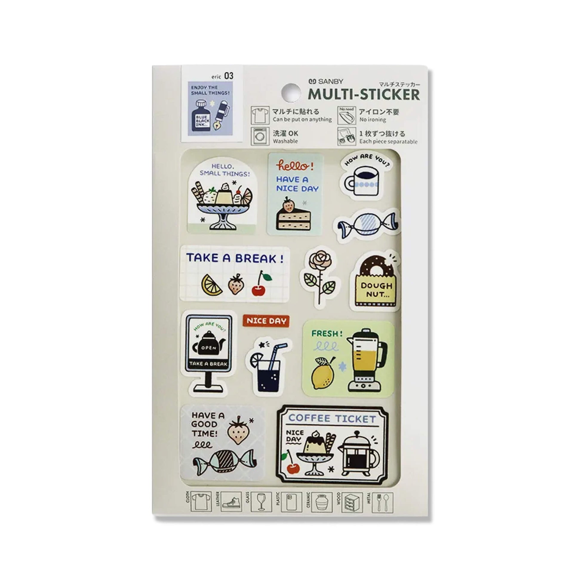 SANBY × Eric Small Things Multi - Sticker - Tea Time - Sticker Sheets