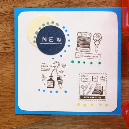 SANBY × Eric Small Things Pre - inked Stamp - Key Ring - Pre - inked Stamps