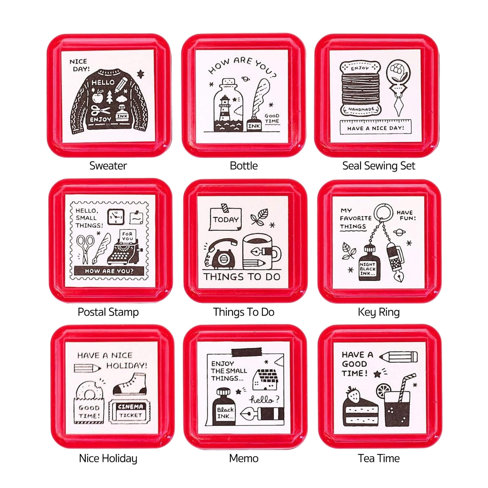 SANBY × Eric Small Things Pre - inked Stamp - Nice Holiday - Pre - inked Stamps