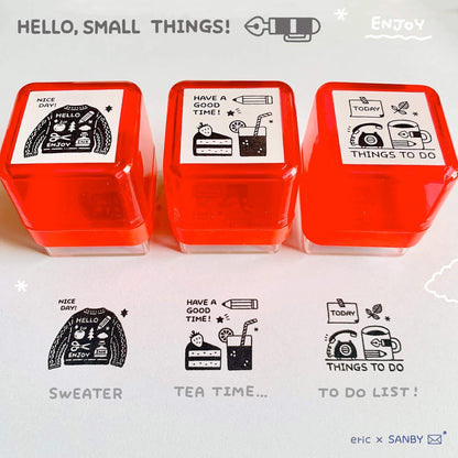 SANBY × Eric Small Things Pre - inked Stamp - Things To Do - Pre - inked Stamps