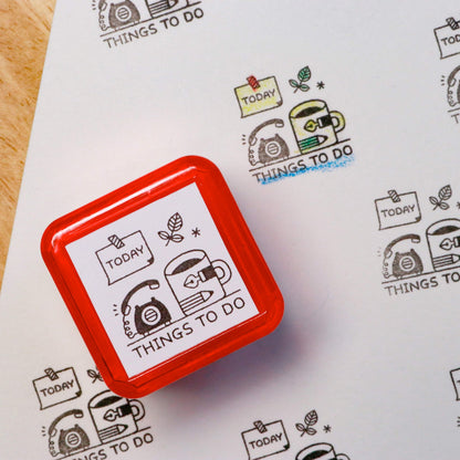 SANBY × Eric Small Things Pre - inked Stamp - Things To Do - Pre - inked Stamps