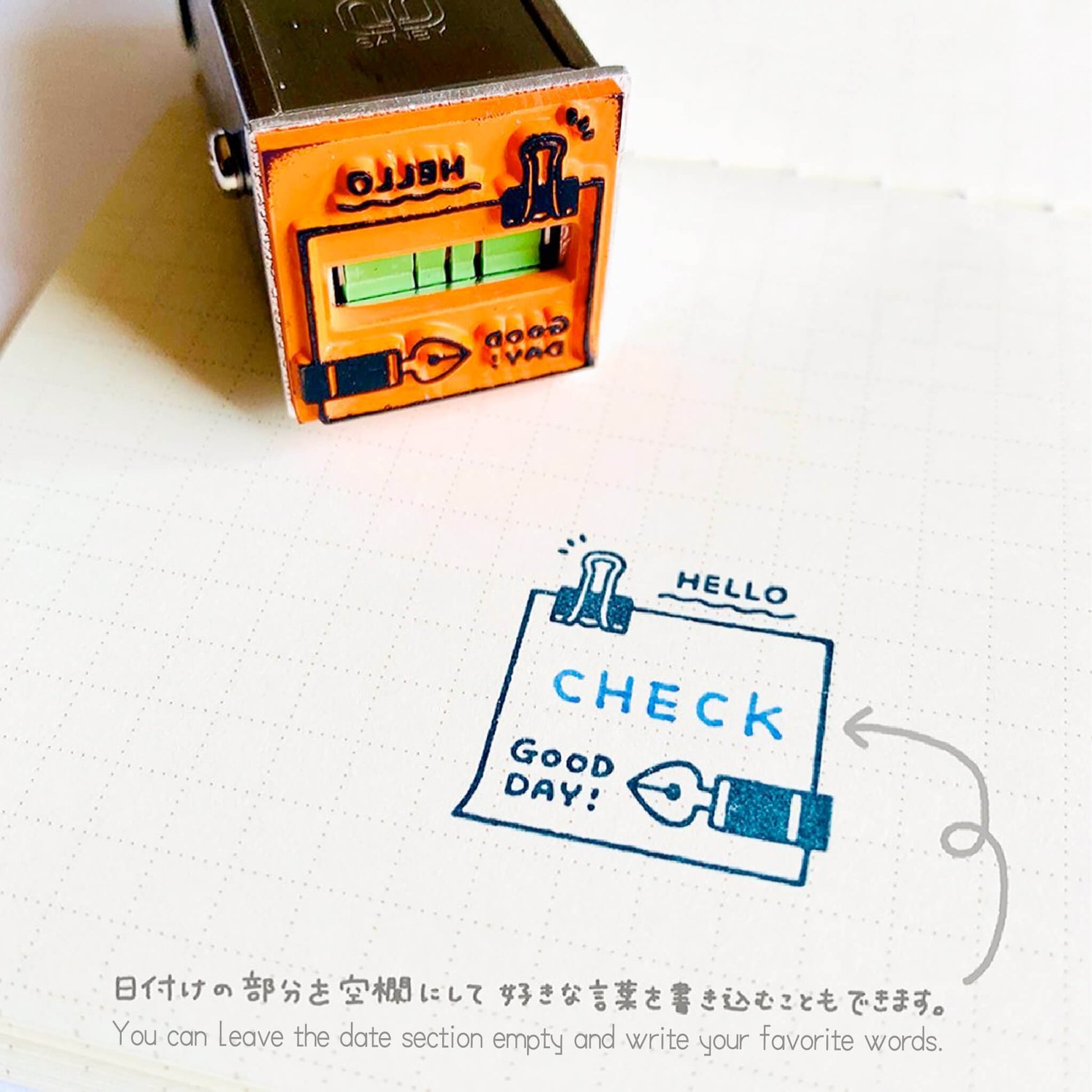 SANBY × Eric Small Things Rotating Date Stamp M Size Memo Pad Pattern - Rotary Stamps