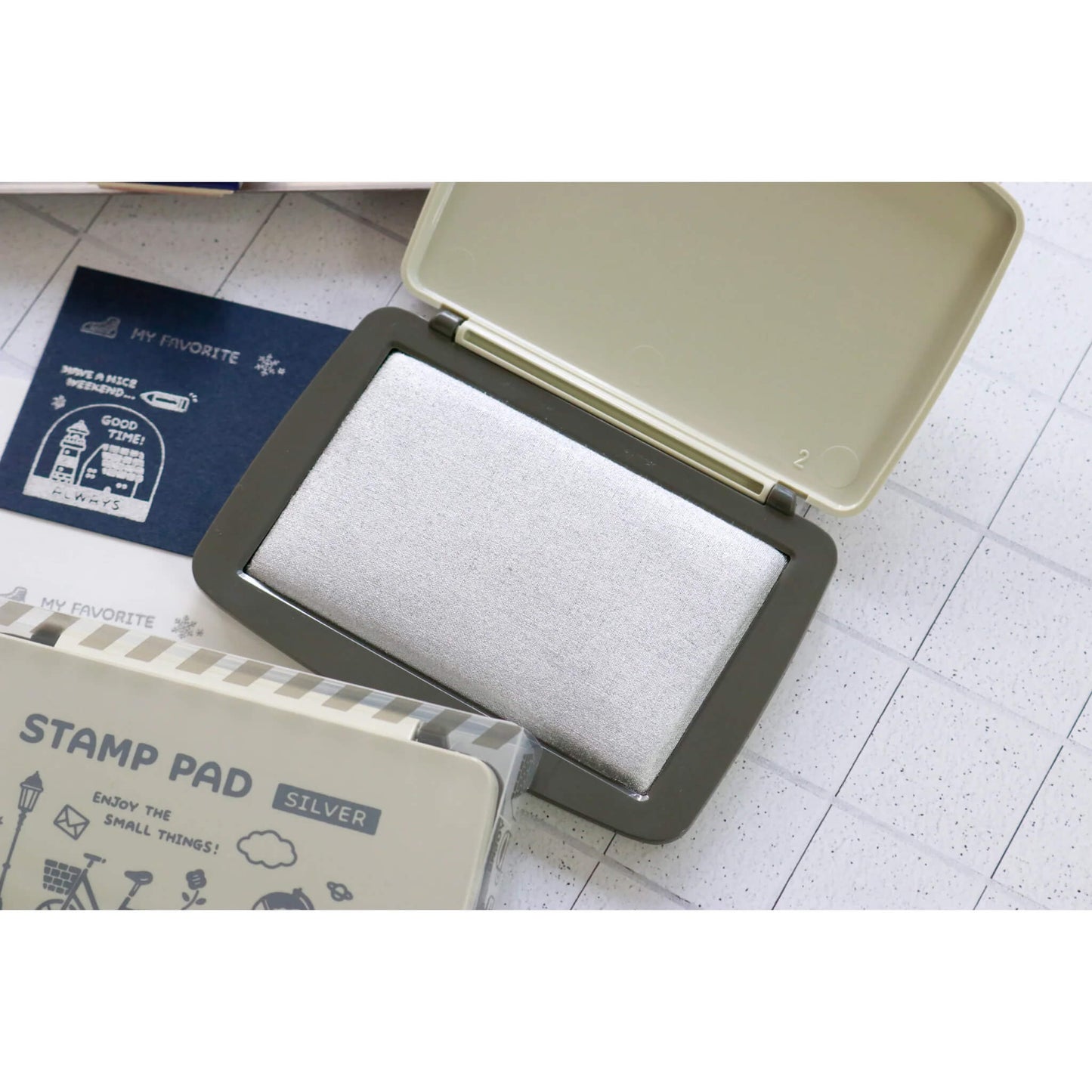 SANBY × Eric Small Things Stamp Pad - Sliver - Stamp Ink Pads