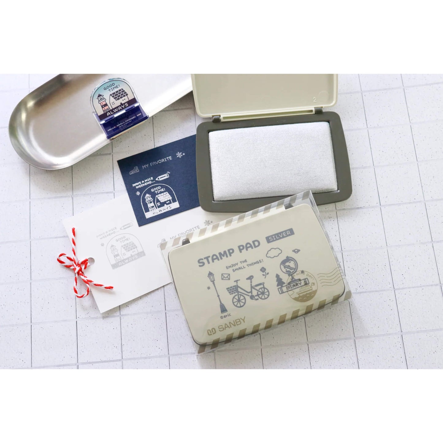 SANBY × Eric Small Things Stamp Pad - Sliver - Stamp Ink Pads