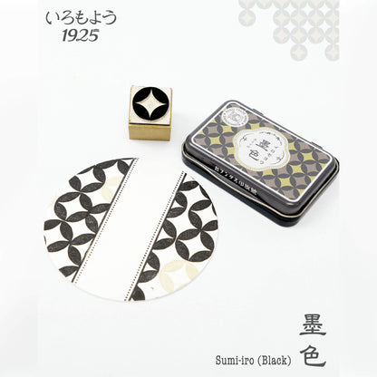 Shachihata Iromoyo 1925 Ink Pad 100th Anniversary Edition - Sumi - iro (Black) - Stamp Ink Pads