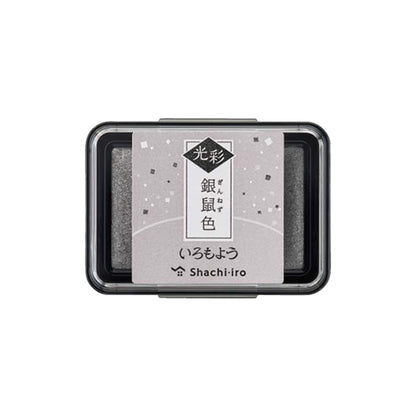 Shachihata Shachi - iro Iromoyo Kosai Ink Pad - Silver - gray - Stamp Ink Pads