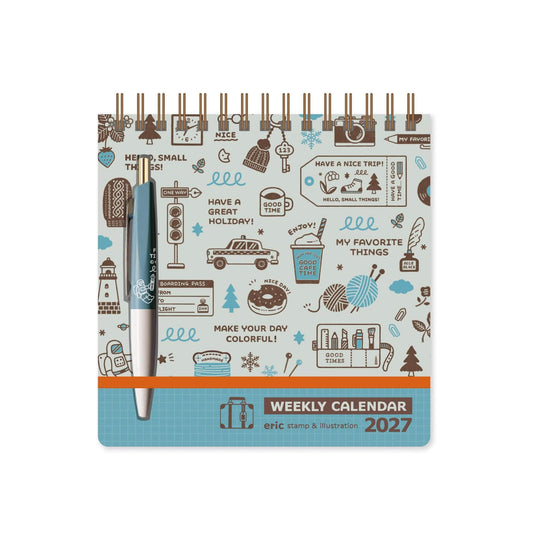 Shinnippon Calendar × Eric Small Things Scribble Weekly Calendar 2027 - 2027 Planners & Diaries