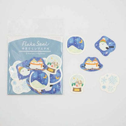 Furukawa Flake Sticker Wa-Life 2024 Winter Limited - Snowy Sky Shimaenaga