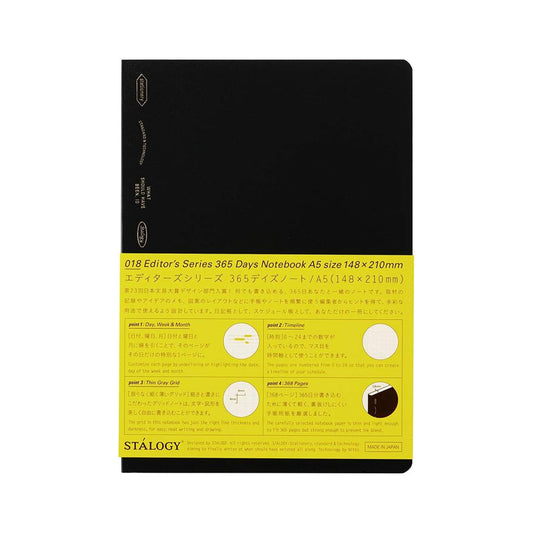 STÁLOGY Editor's Series 365 Days Notebook A5 Black - Notebooks