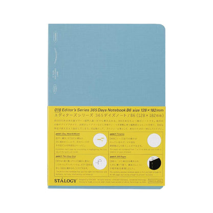 STÁLOGY Editor's Series 365 Days Notebook B6 Blue - Notebooks